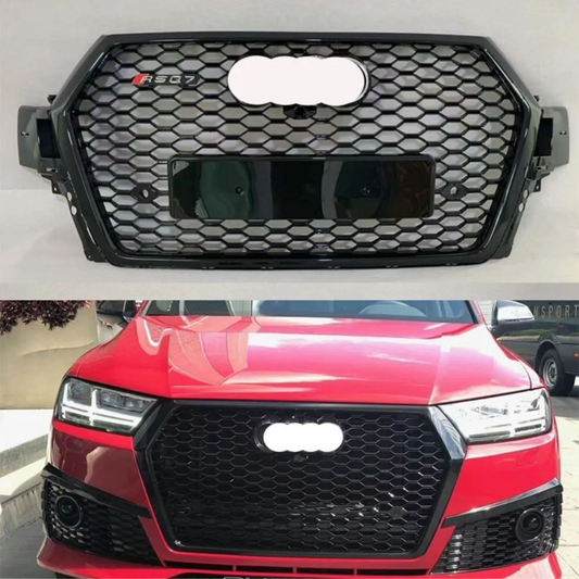 Audi SQ7 4M S Line (2015-2019) Front Grille - Honeycomb Grill RSQ7 Style Black Gloss Finish