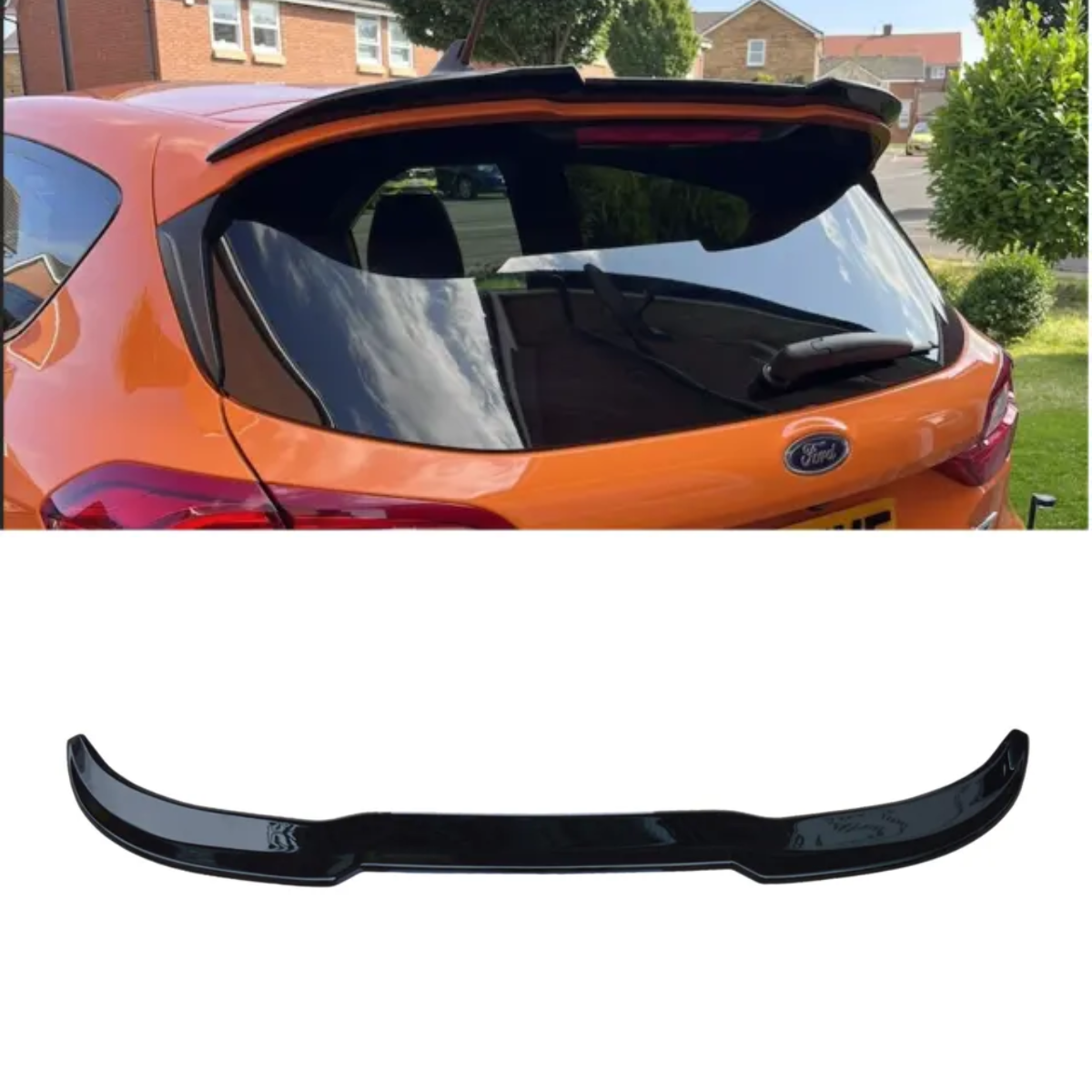 Roof Boot Wing Spoiler Extension Lip Gloss Black 2018+