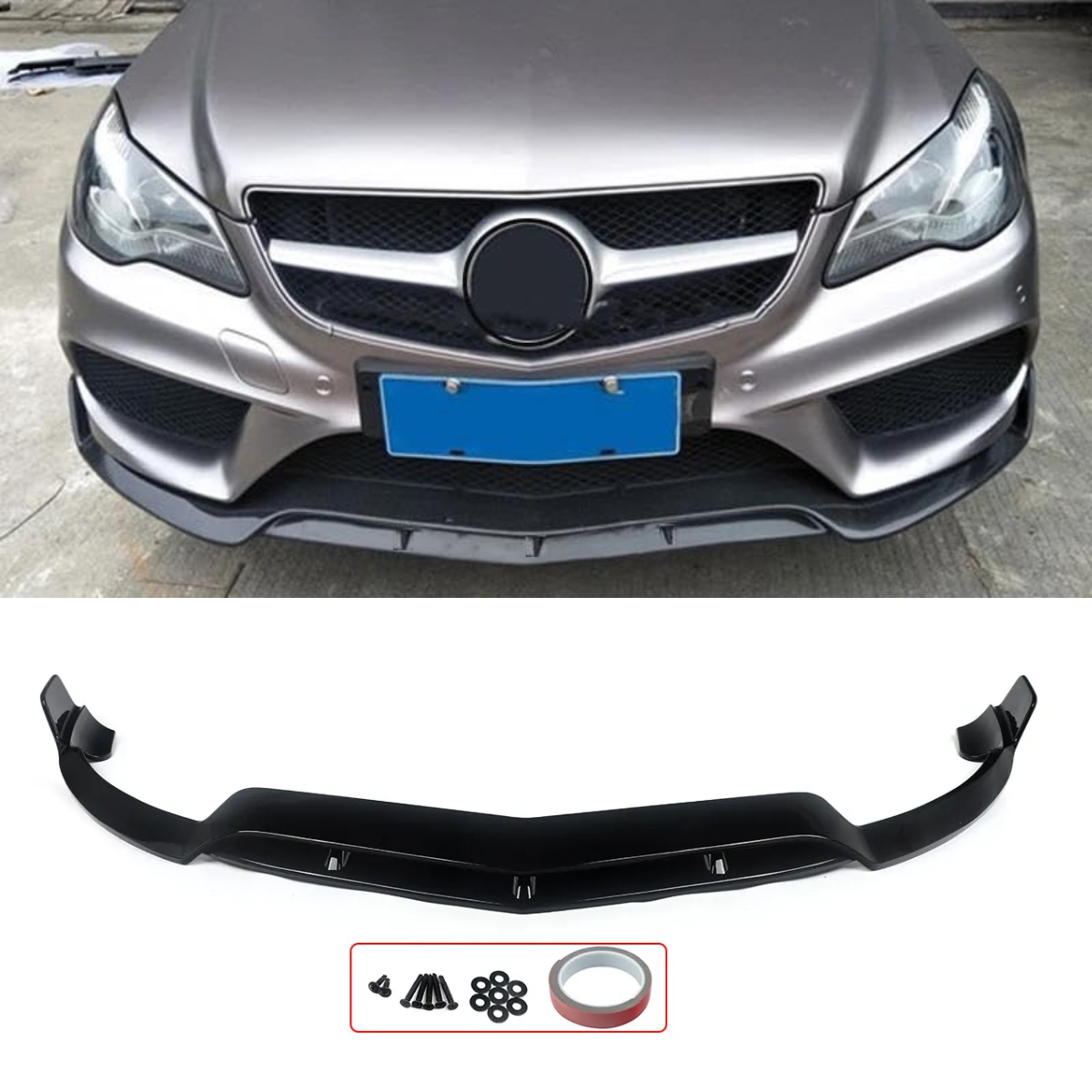 Gloss Black Front Lip Splitter Spoiler 