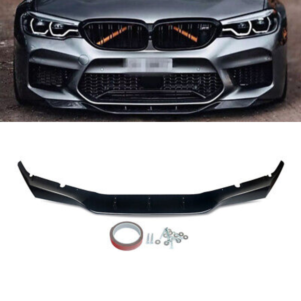 Front Bumper Lip Spoiler - Carbon Fiber Look (2017-2020)