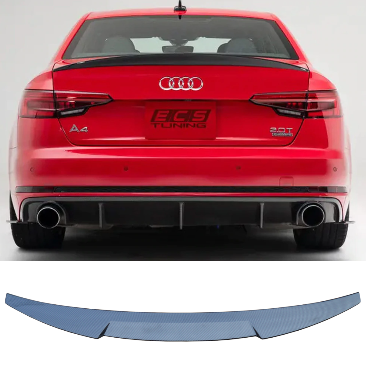 Audi A4 B9 (2016+) S4-Style Rear Spoiler - Gloss Black