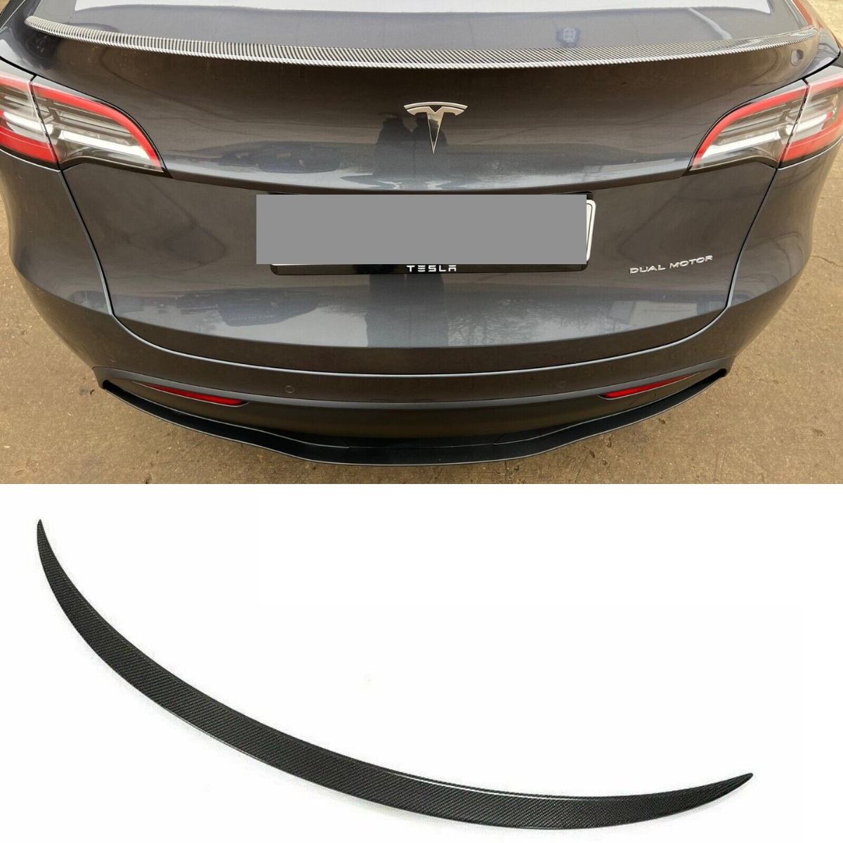 Carbon Effect Performance Boot Rear Trunk Lip Spoiler for Tesla Model Y (2020)