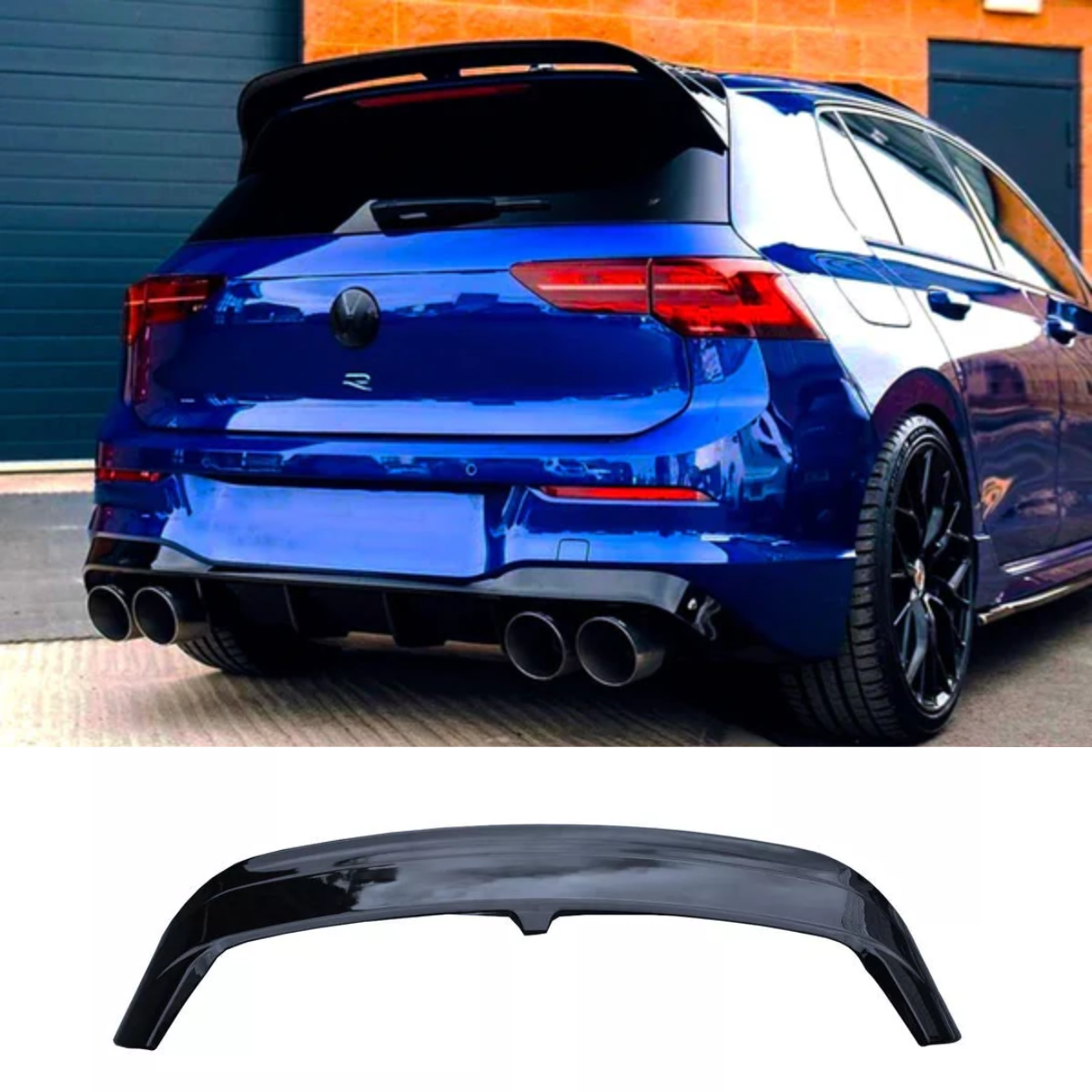 Gloss Black CS Style Rear Boot Roof Spoiler