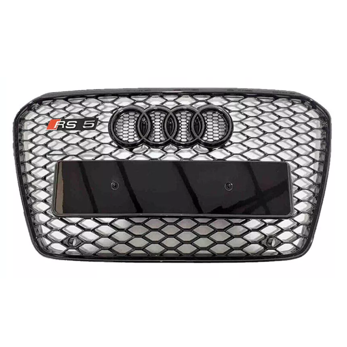 Audi RS5 8T (2012-2015) RS Look Honeycomb Radiator Bumper Grille in Gloss Black