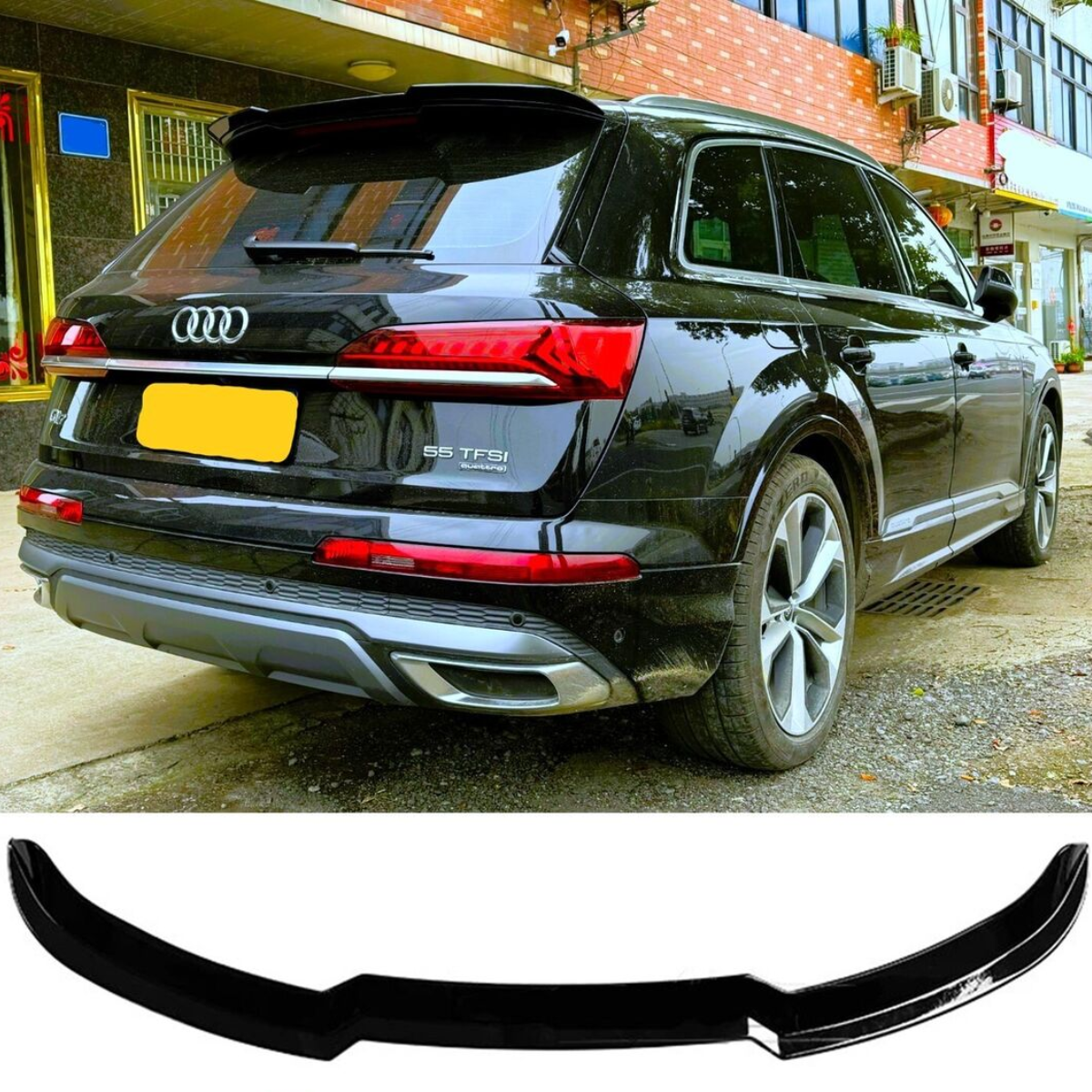 Audi SQ7 S Line 4M (2020+) Rear Roof Boot Wing Spoiler Lip - Gloss Black Finish