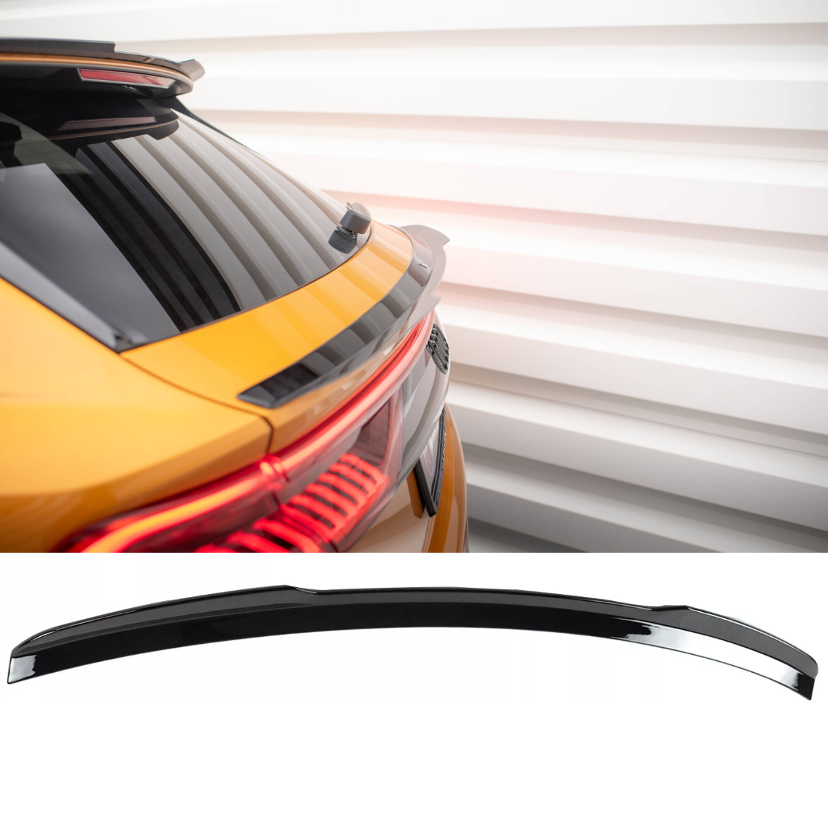 Audi SQ8 4M S Line (2018-2023) Rear Mid Boot Spoiler Extension Wing - Gloss Black Finish