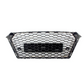 Audi A4 B9 Avant (2015-2019) RS4-Style Front Grille - Honeycomb Design, Gloss Black