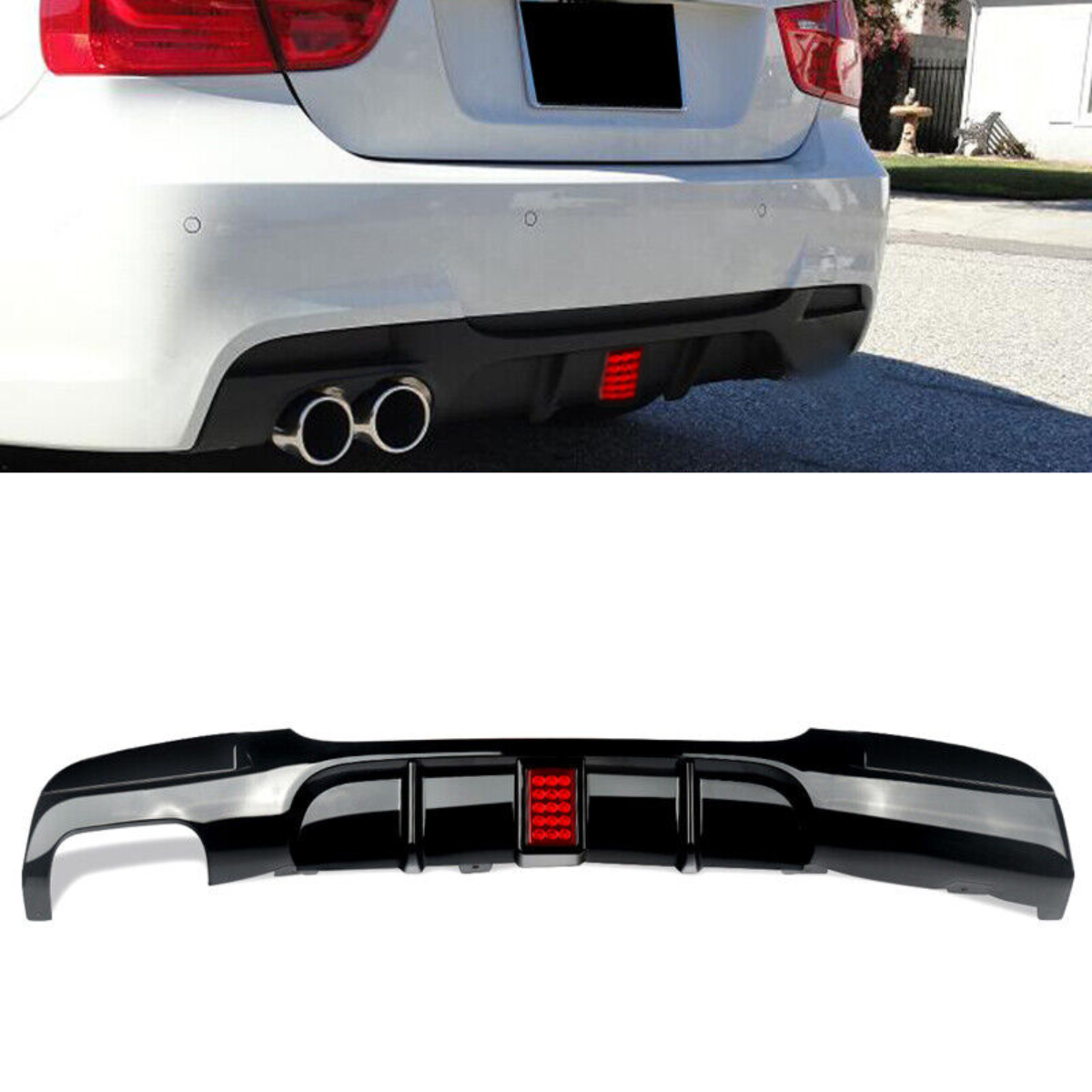  LED Rear Diffuser Splitter Valance 2005-13