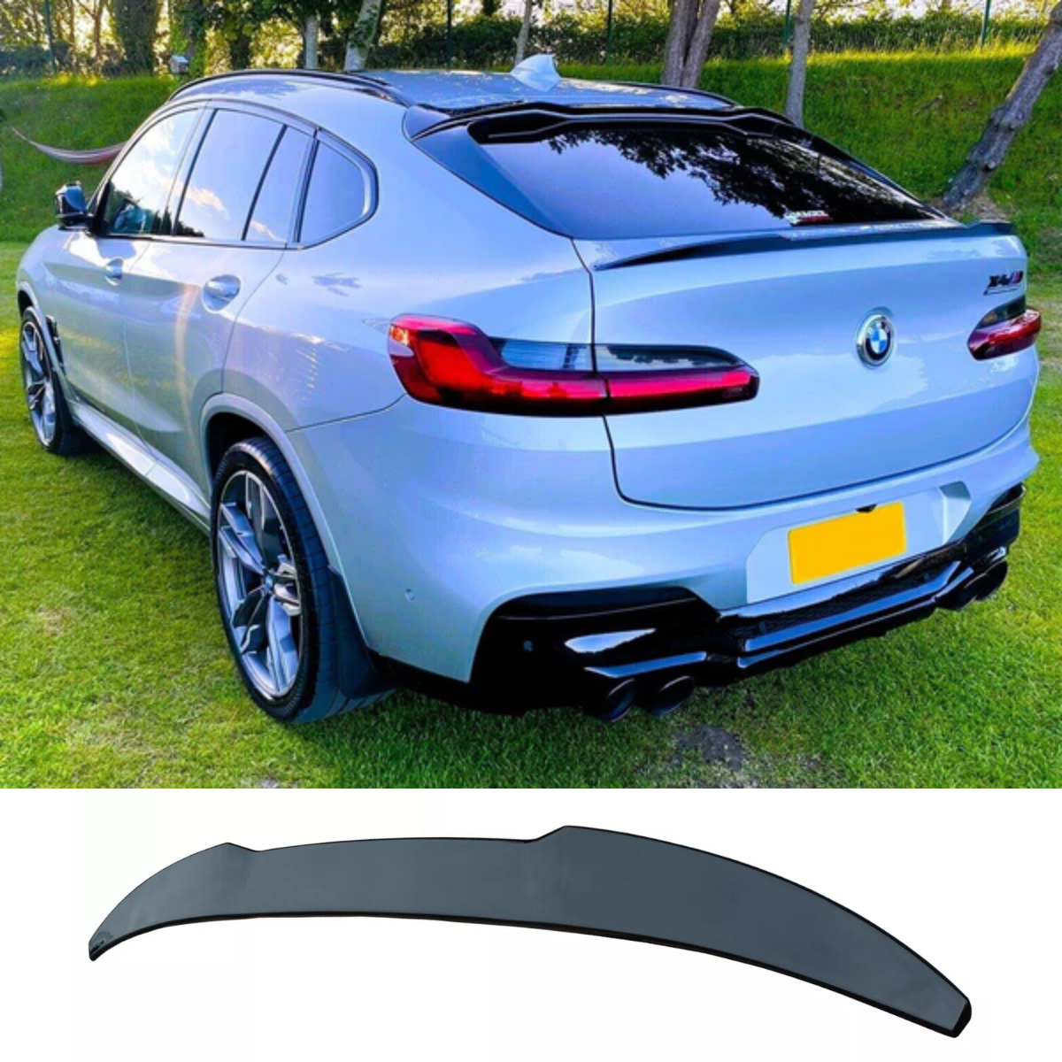 Gloss Black M Performance X4M Style Rear Boot Trunk Lip Spoiler 