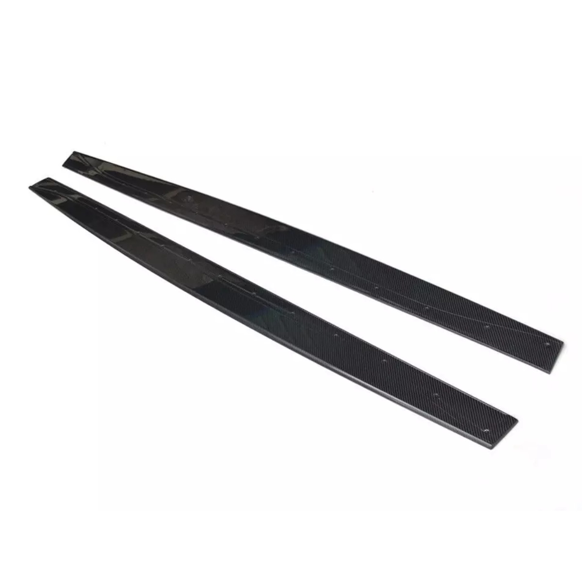 Performance Style Carbon Fiber Side Skirt Extensions Set