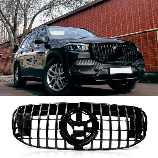 Panamericana GT-R Style Glossy Front Bumper Grille for Mercedes GLS X167 (2020-2023)