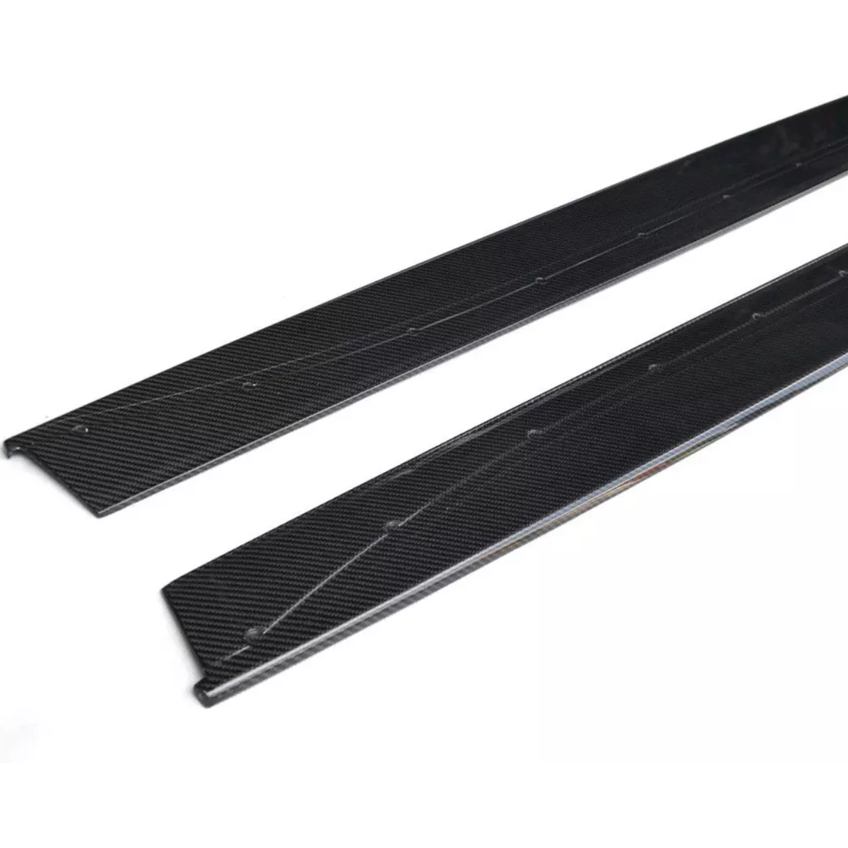 Performance Style Carbon Fiber Side Skirt Extensions Set