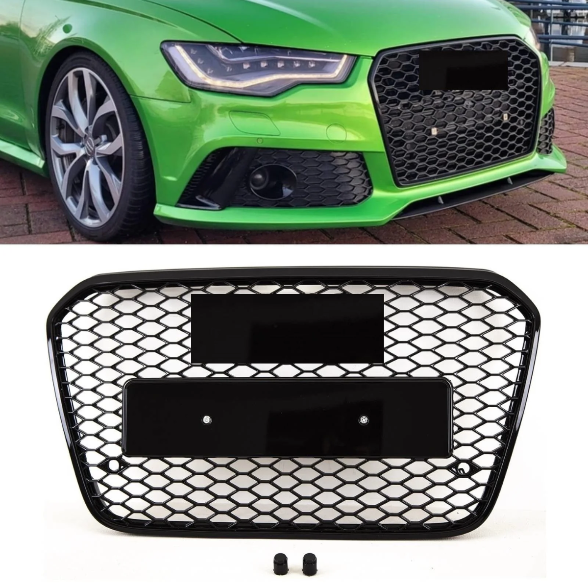 Audi S7 C7 Facelift (2016-2018) RS6 Style Honeycomb Grille Gloss Black