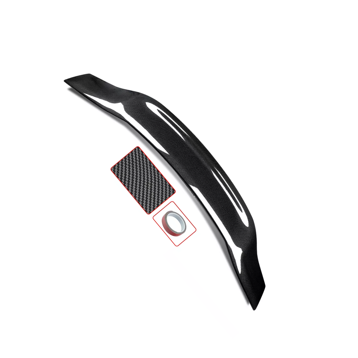 Gloss Carbon Effect Rear Spoiler Boot Lip RT Style ABS