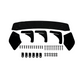 VW Scirocco MK3 (2008-2014 ) Gloss Black Rear Diffuser Add-On with Big Fins- 3 Piece Set