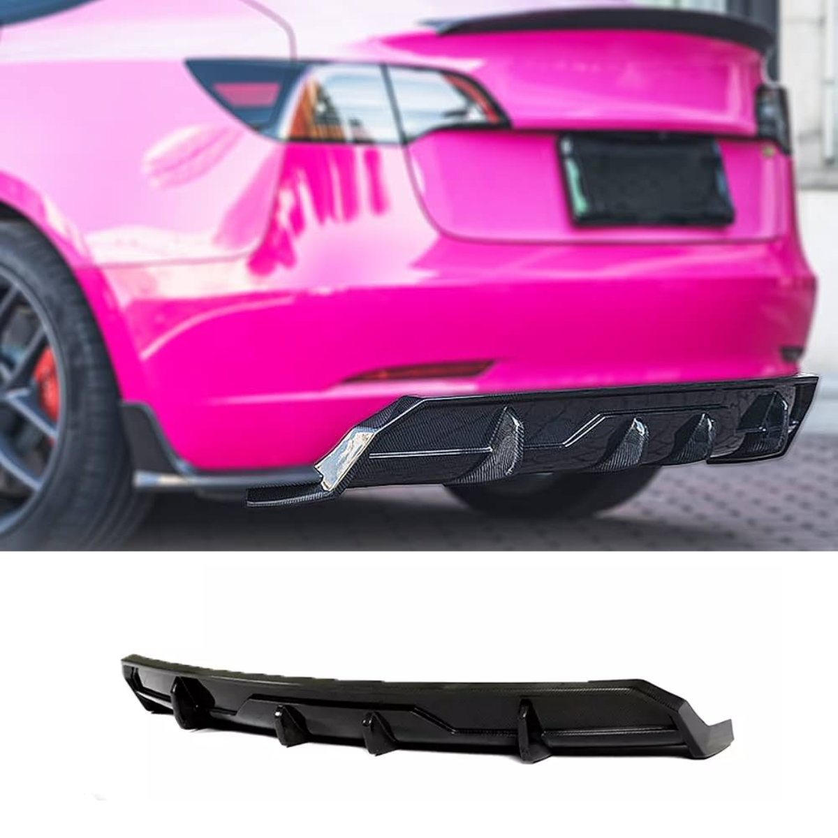 Full Carbon Fiber Rear Bumper Lower Diffuser (2016-2020)