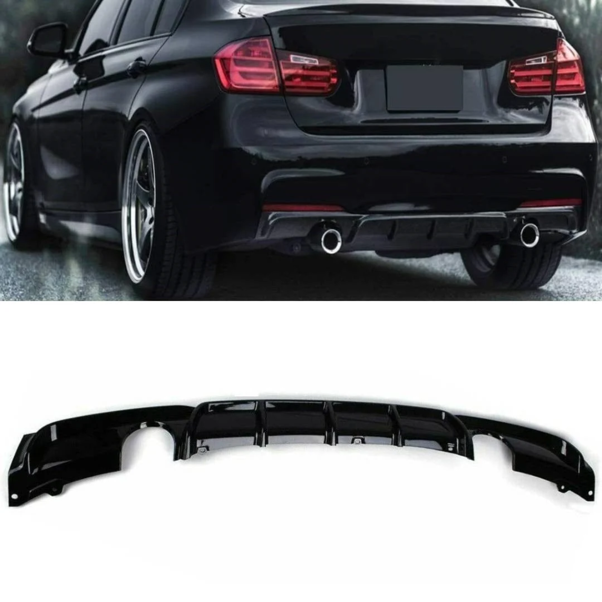 Gloss Black Performance Rear Bumper Diffuser