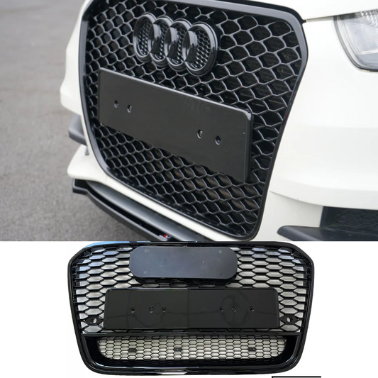 Audi A1 RS1 Look Honeycomb Mesh Front Grille Gloss Black (2015-2018) - Premium Car Grill