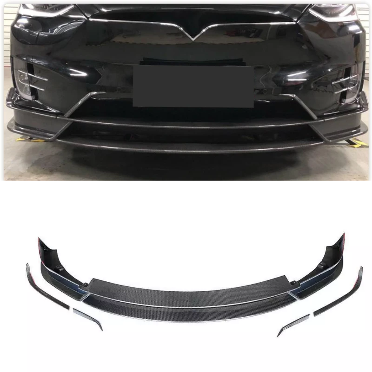 V Style Carbon Fiber Front Splitter