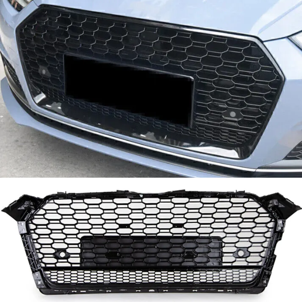 Audi A5 (F5) (2016-2020) RS-Style Honeycomb Radiator Grille - Gloss Black