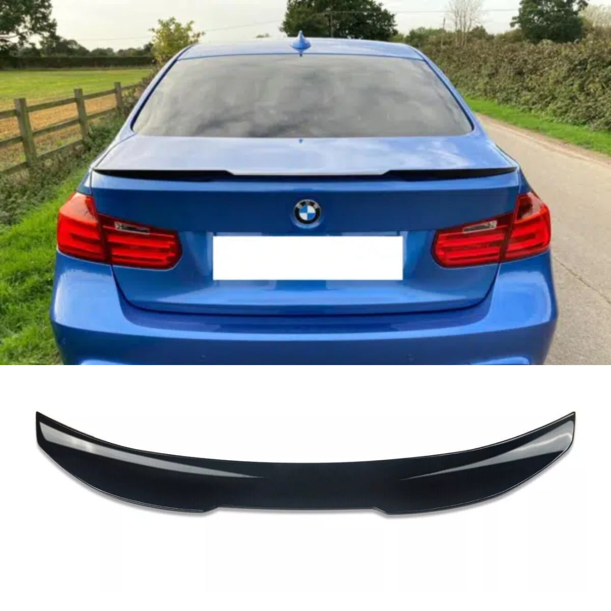 PSM Style Gloss Black Rear Boot Spoiler 