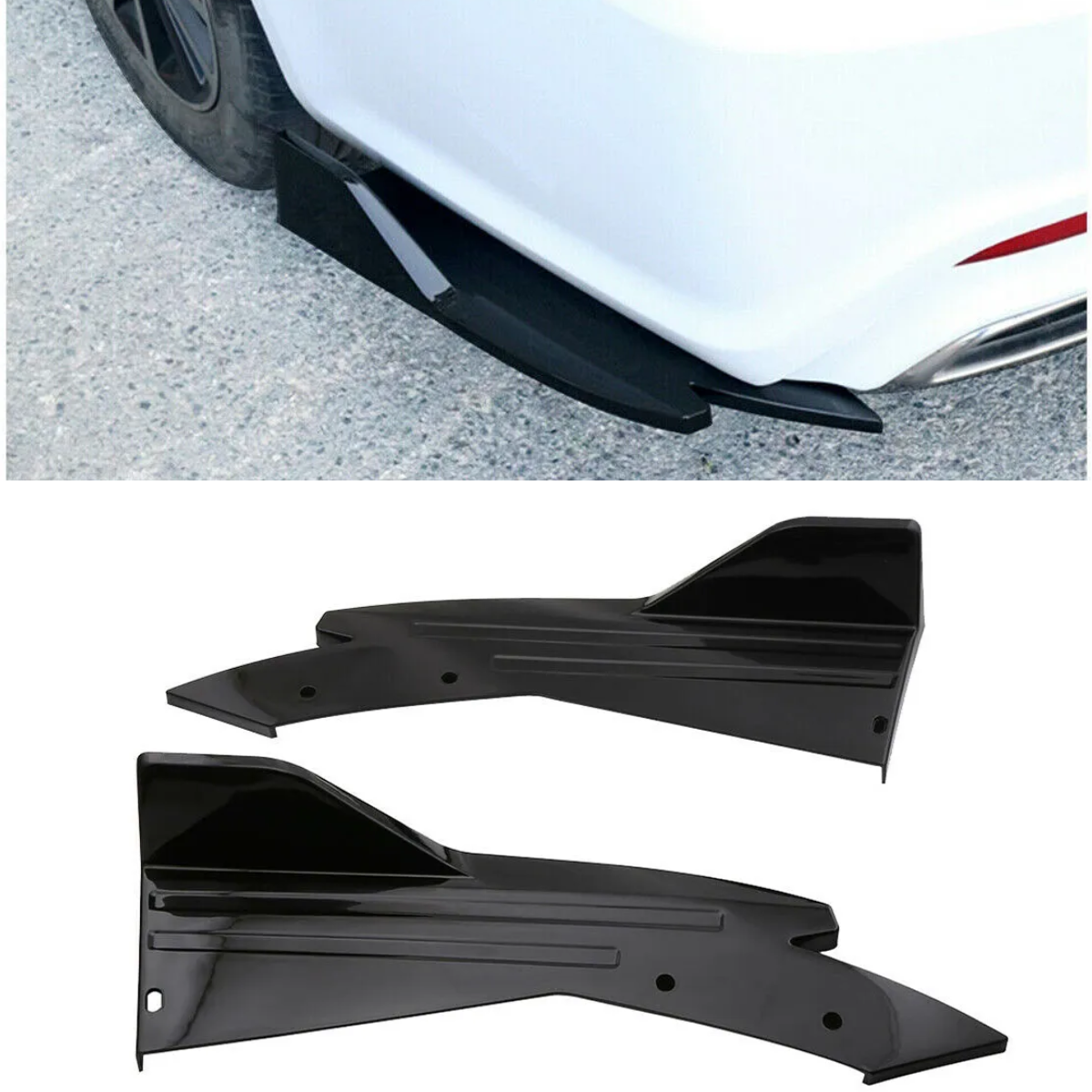 Rear Spats Bumper Spoiler Diffuser for VW Passat CC B6 B7 - Wrap Angle Side Lip