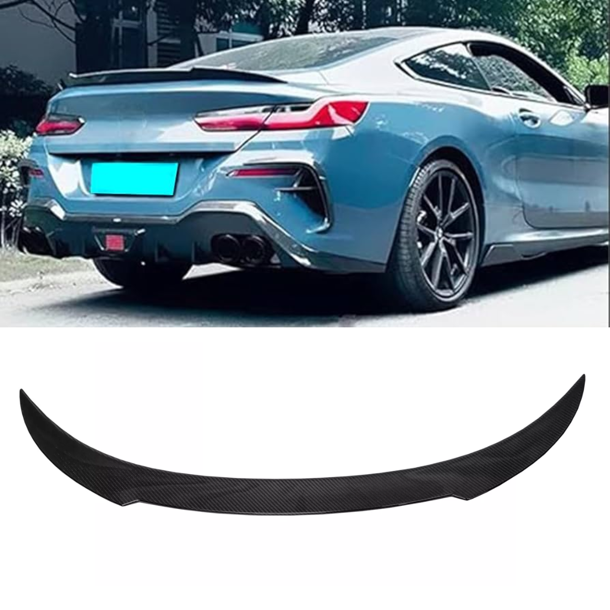 Real Carbon Fiber V Style Rear Boot Spoiler 