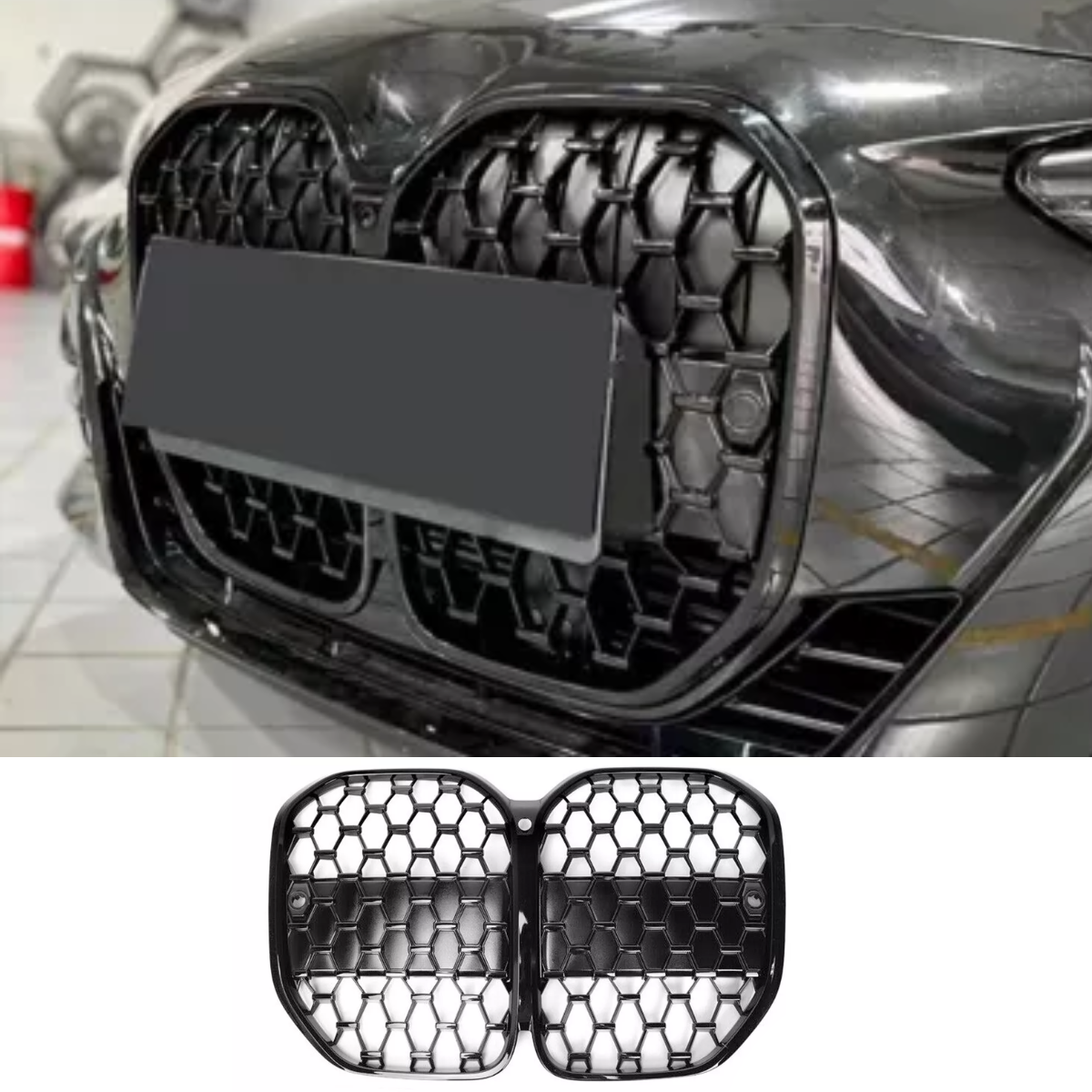 M4 Style Kidney Grille - All Black