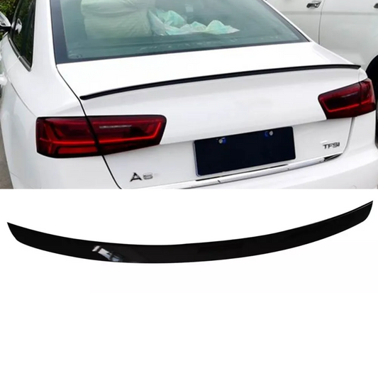 Audi A6 (C7) 4G Saloon (2011-2018) S6-Style Rear Boot Spoiler Wing - Glossy Black