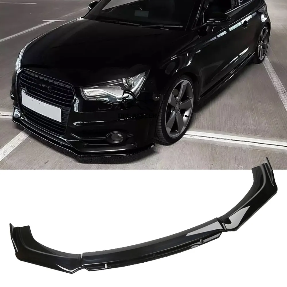 Audi A1 S-Line Gloss Black Front Bumper Lip Spoiler Splitter