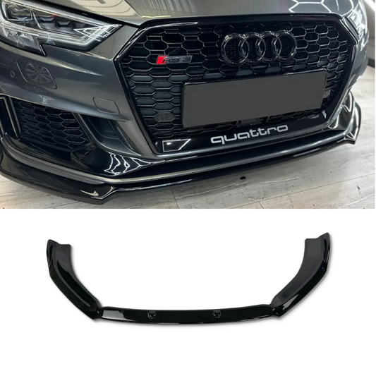 Audi RS3 (8V) Facelift (2017-2020) Front Lip Splitter (Gloss Black)