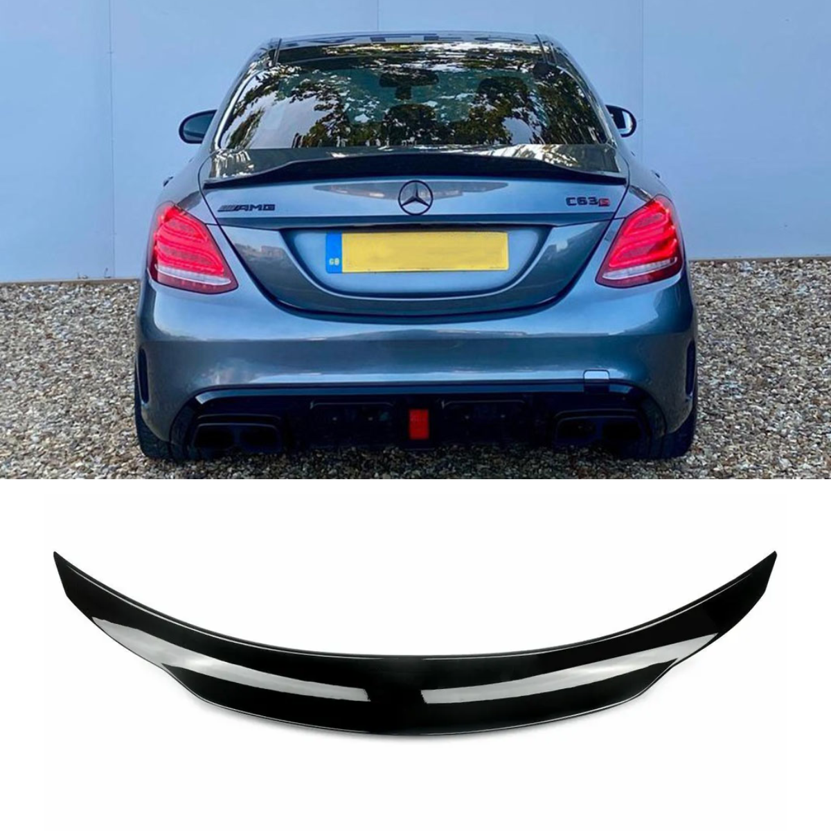 RENNTECH PSM STYLE REAR BOOT SPOILER LIP 15-20 GLOSS FOR MERCEDES C CLASS W205 