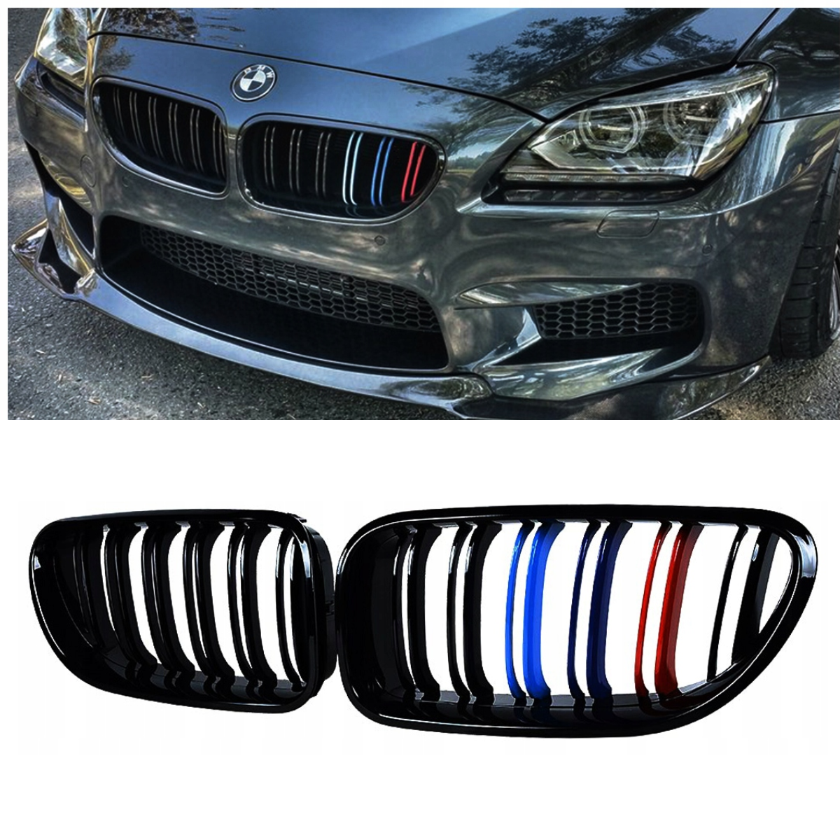 Gloss Black M Color Front Kidney Grille 