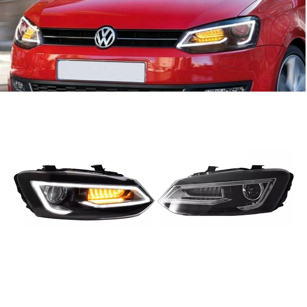 LED Headlights (2011-2017) - 2x Pair with Sequential