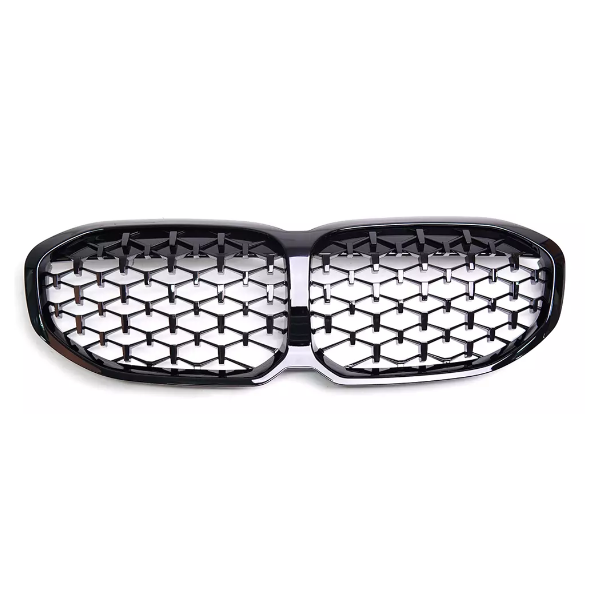 BMW 1 Series (F40) (2020+) Diamond Style Front Kidney Grille Gloss Black