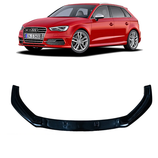 Audi A3 8V S-Line Front Splitter Gloss Black (2016-2020) Front Bumper Splitter Lip