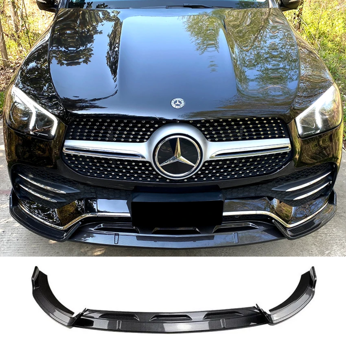 Mercedes GLE Class GLE43 AMG Line W167/C167 with Carbon Front Lip Splitter Kit (2019+)