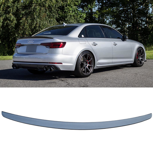 Audi A4 B9 Saloon (2016+) Rear Boot Trunk Spoiler - S4 Style Carbon Fibre Look