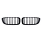BMW 4 Series F32 F33 F36 M4 F80 F82 F83 2013 - 2020 Gloss Black Twin Bar Front Kidney Grille