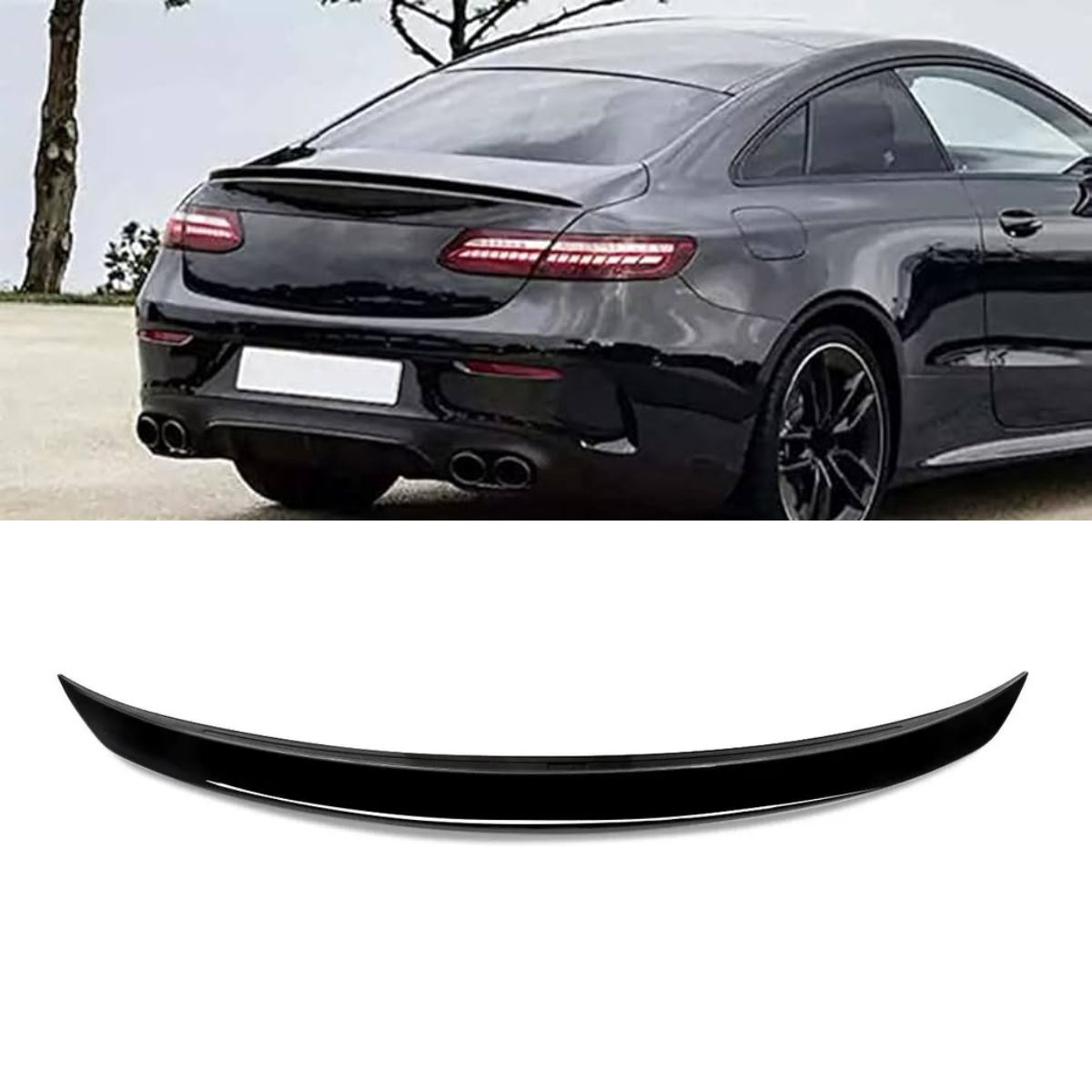 AMG STYLE REAR BOOT SPOILER WING GLOSS FOR 2017+ MERCEDES E CLASS C238 COUPE E63 