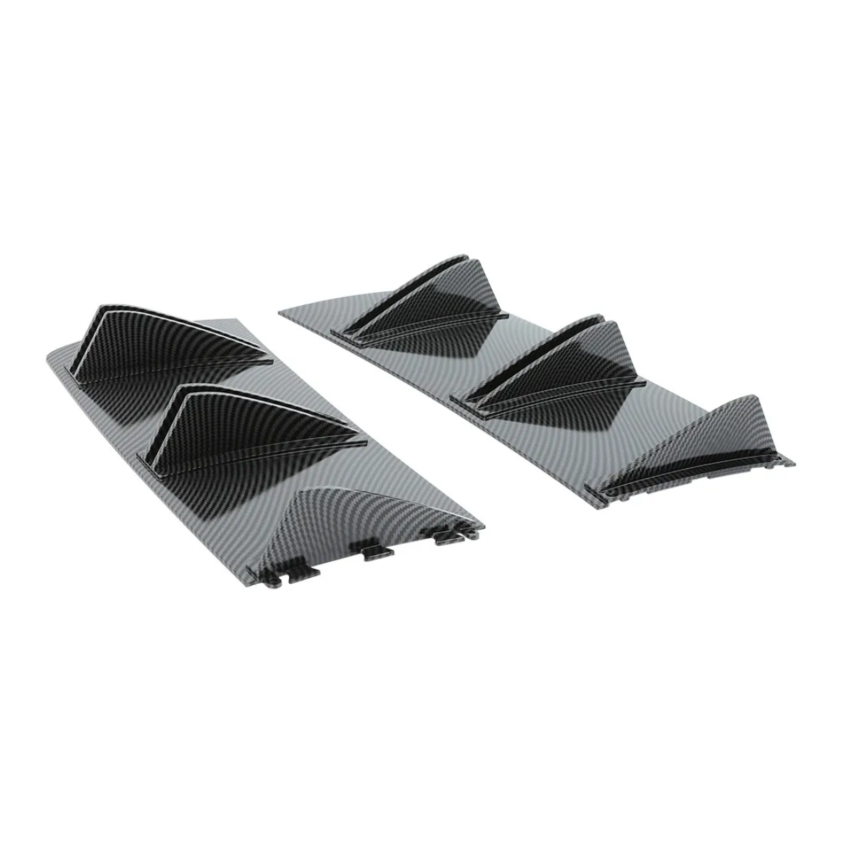 Carbon effect Rear Bumper Diffuser Spoiler with 10-Fins Splitter for Mercedes Benz C218 C219