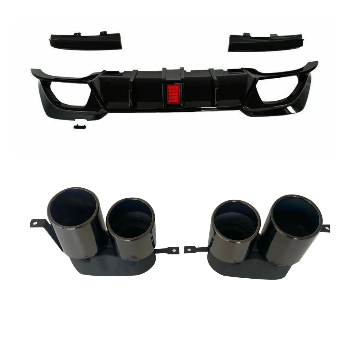 M Performance Sport Gloss Black Rear Diffuser with Light