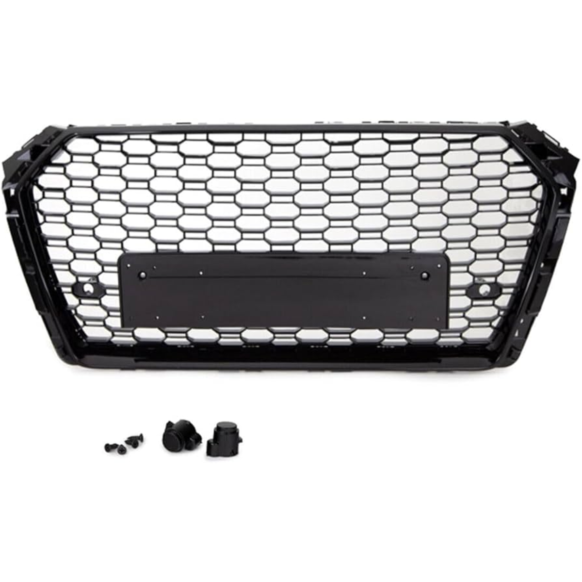 Audi S4 B9 Avant Front Grille (2015-2019) Honeycomb Gloss Black RS4 Style