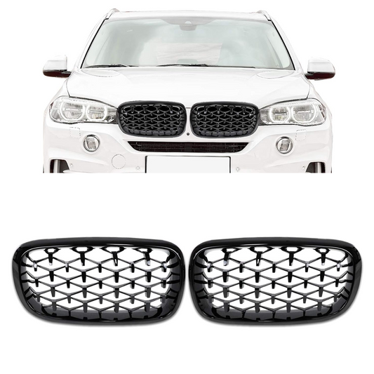 BMW X5 (F15) / X6 (F16, F86) (2014+) Diamond Gloss Black Kidney Grille Grill