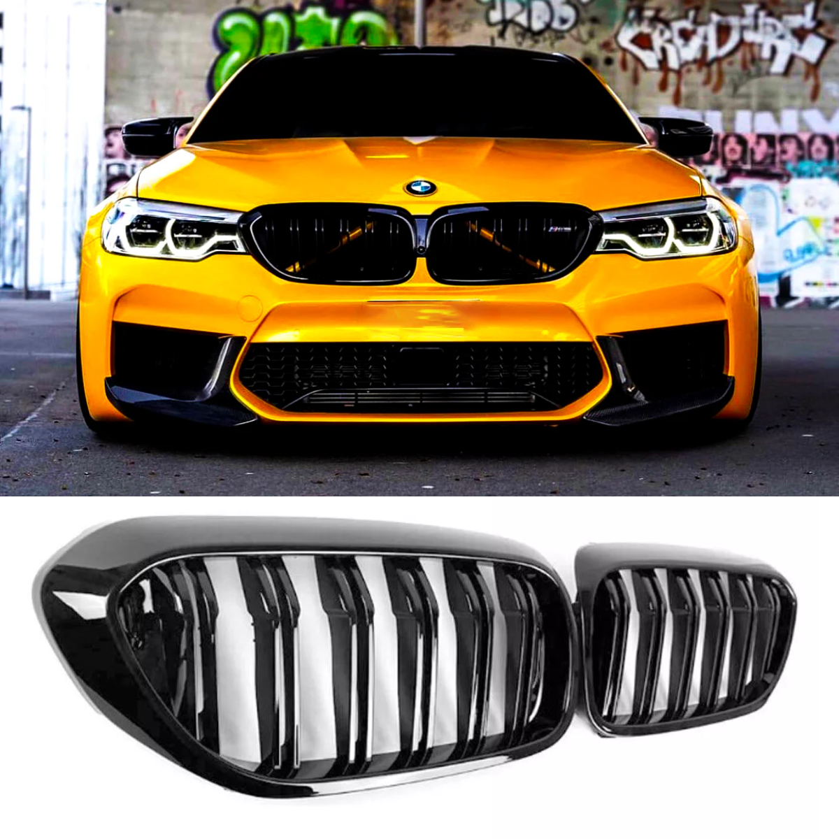 Gloss Black Front Kidney Grille