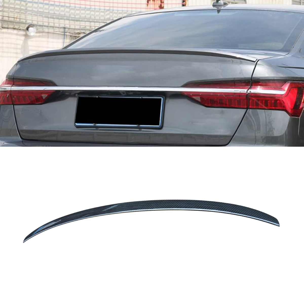 Carbon Fibre effect S6 Style Rear Boot Trunk Lip Spoiler