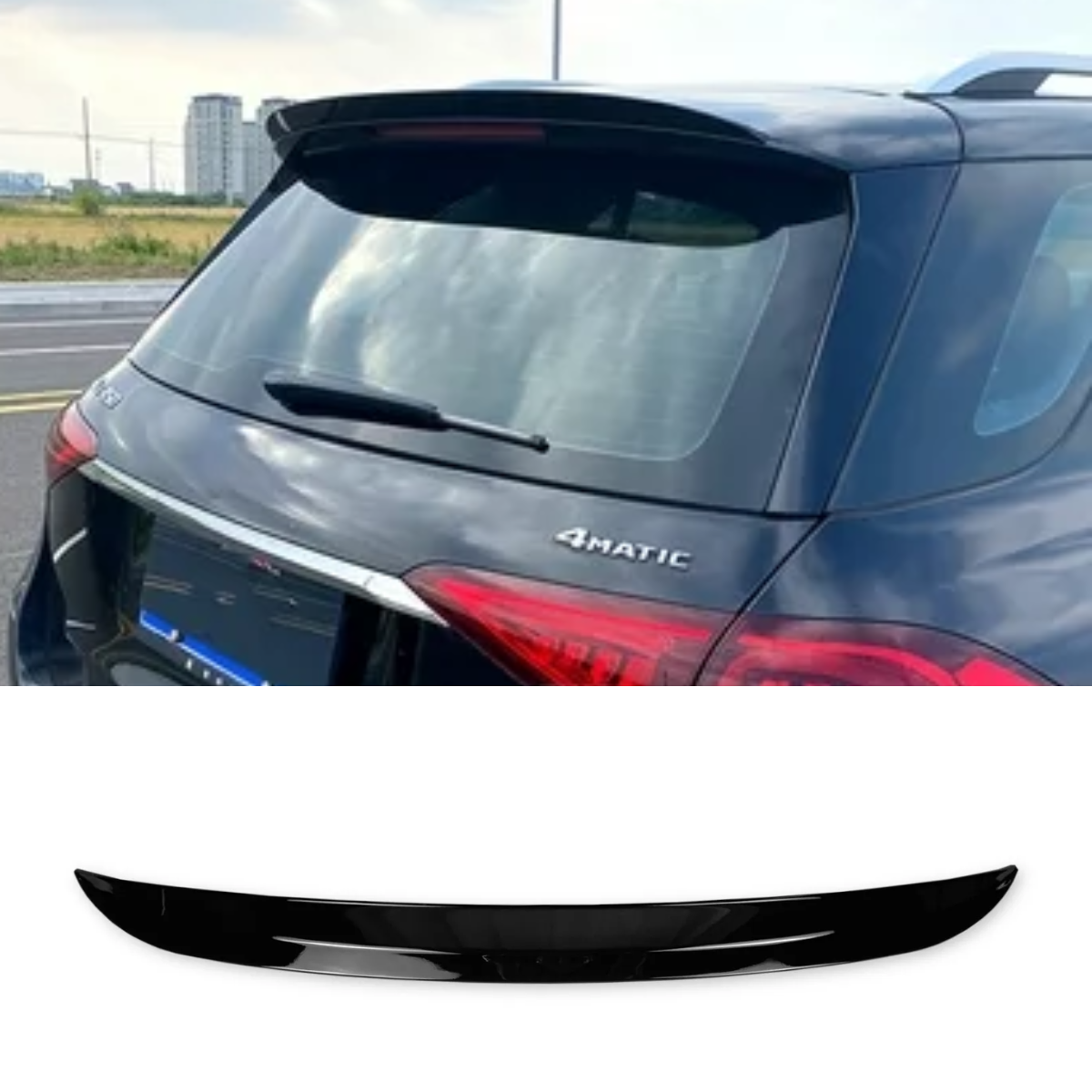 Gloss Black Rear Roof Spoiler for Mercedes GLE SUV W167/V167 (2020+)