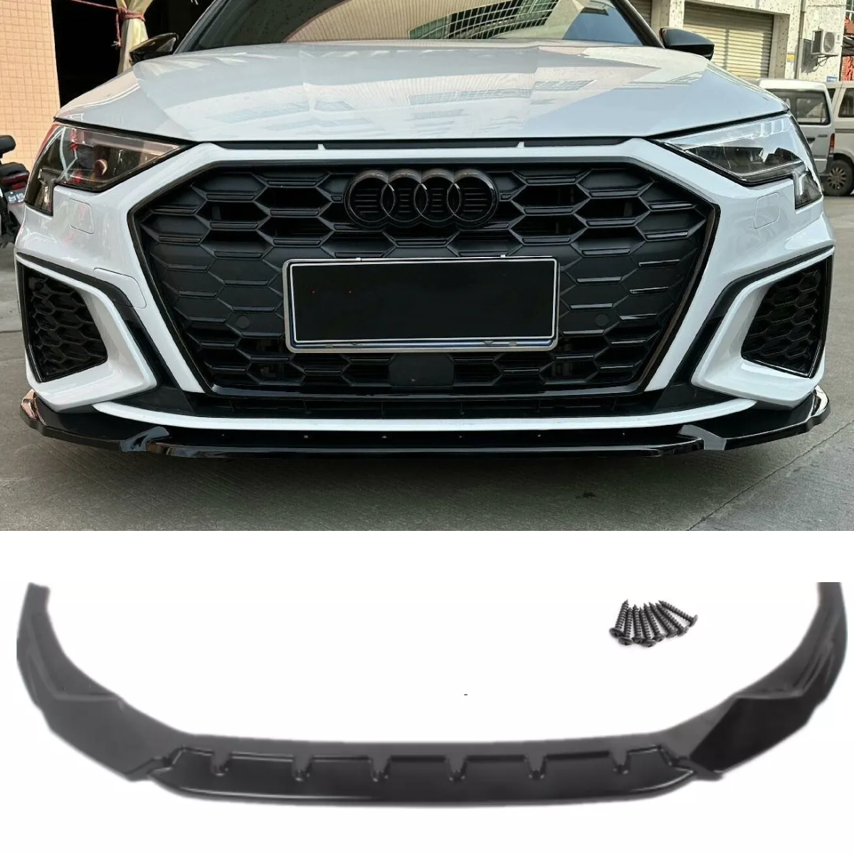 AUDI A3 8Y (2020+) Front Lip Splitter Spoiler - Gloss Black