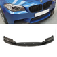 Carbon fiber 3D Design style front splitter lip installed on a 2011-2016 BMW M5 F10
