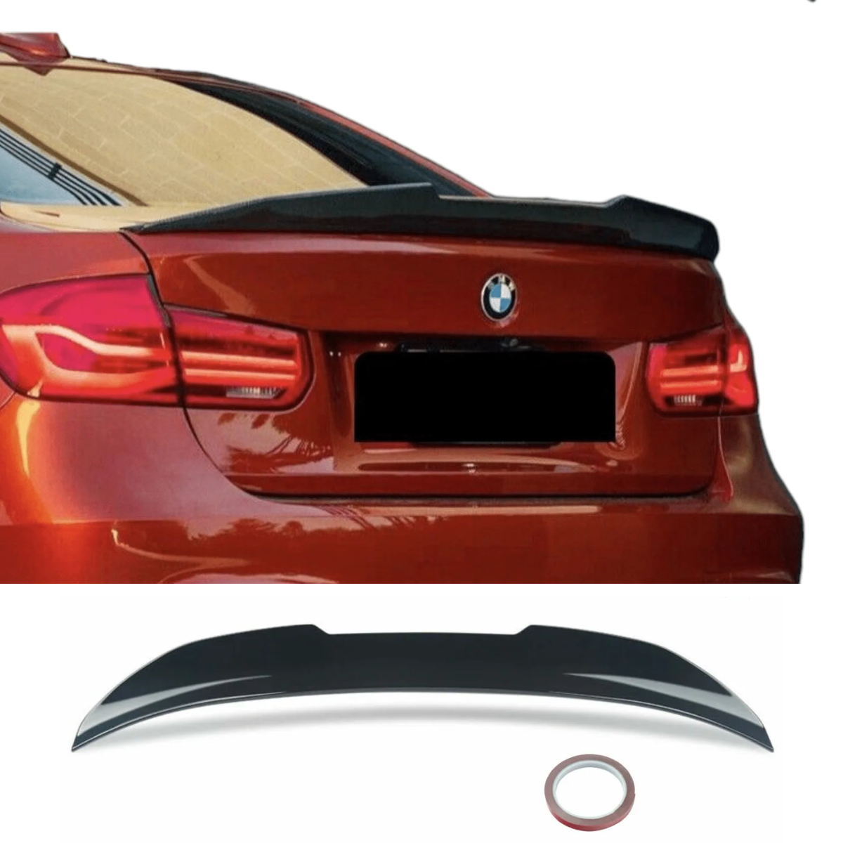 PSM Style Gloss Black Rear Boot Spoiler